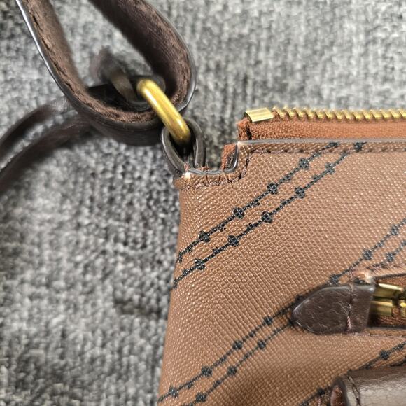 Fossil Women's Kinley Crossbody Bag ZB1643 Two Tone Brown Diagonal - Picture 7 of 15